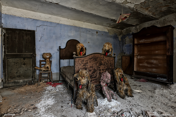 Cani di peluche nella camera