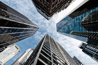 Piccoli Grattacieli a New York city visti dal basso