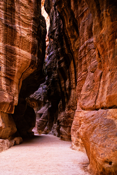Il Siq a Petra in Giordania