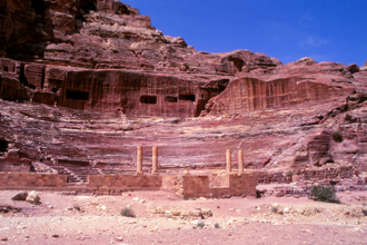 Il teatro romano a Petra in Giordania