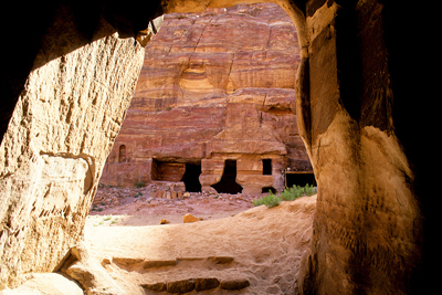 Il Triclinium a Petra in Giordania