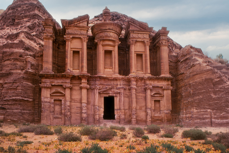Il monastero a Petra in Giordania