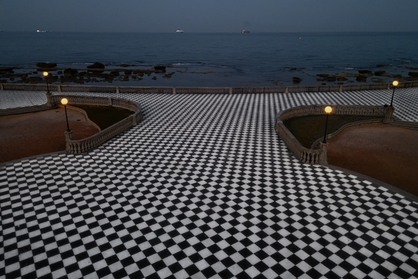 Terrazza Mascagni a Livorno vista dal drone
