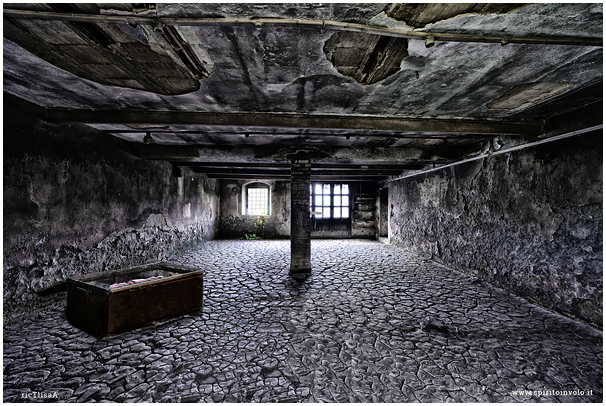 Vecchio baule dentro la cascina dell'antiquario