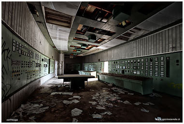 Sala comando della Centrale termoelettrica di Pietrafitta