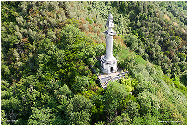 Fotografia dal drone del Mausoleo Crespi in Liguria