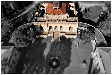 Fotografia con drone delle Terme del Corallo a Livorno