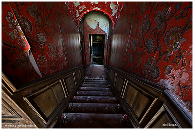 Foto della scale interne della Villa dell'architetto