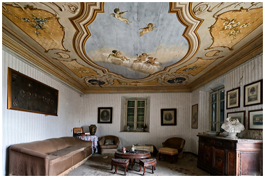 Soffitto affrescato nella villa della grande muraglia