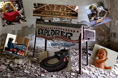 Raccolta di fotografie di gabinetti abbandonati