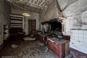 Cucina in una casa del borgo sul poggio