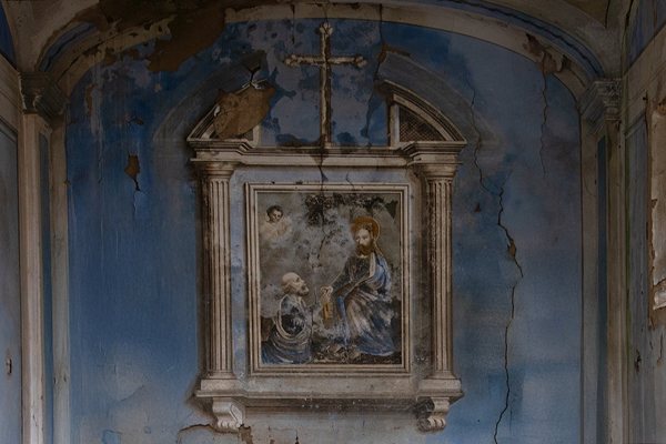 Immagine sacra nella cappella blu