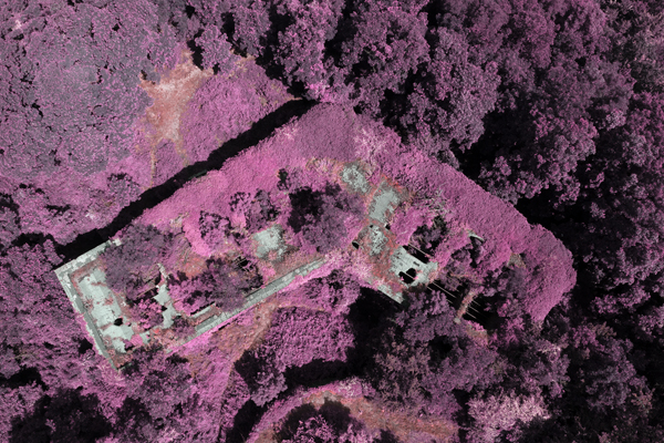 Forte Bastione visto dal drone con filtro infrarosso