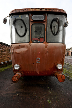 Carrozza abbandonata n°2 della funicolare Zecca-Righi a Genova