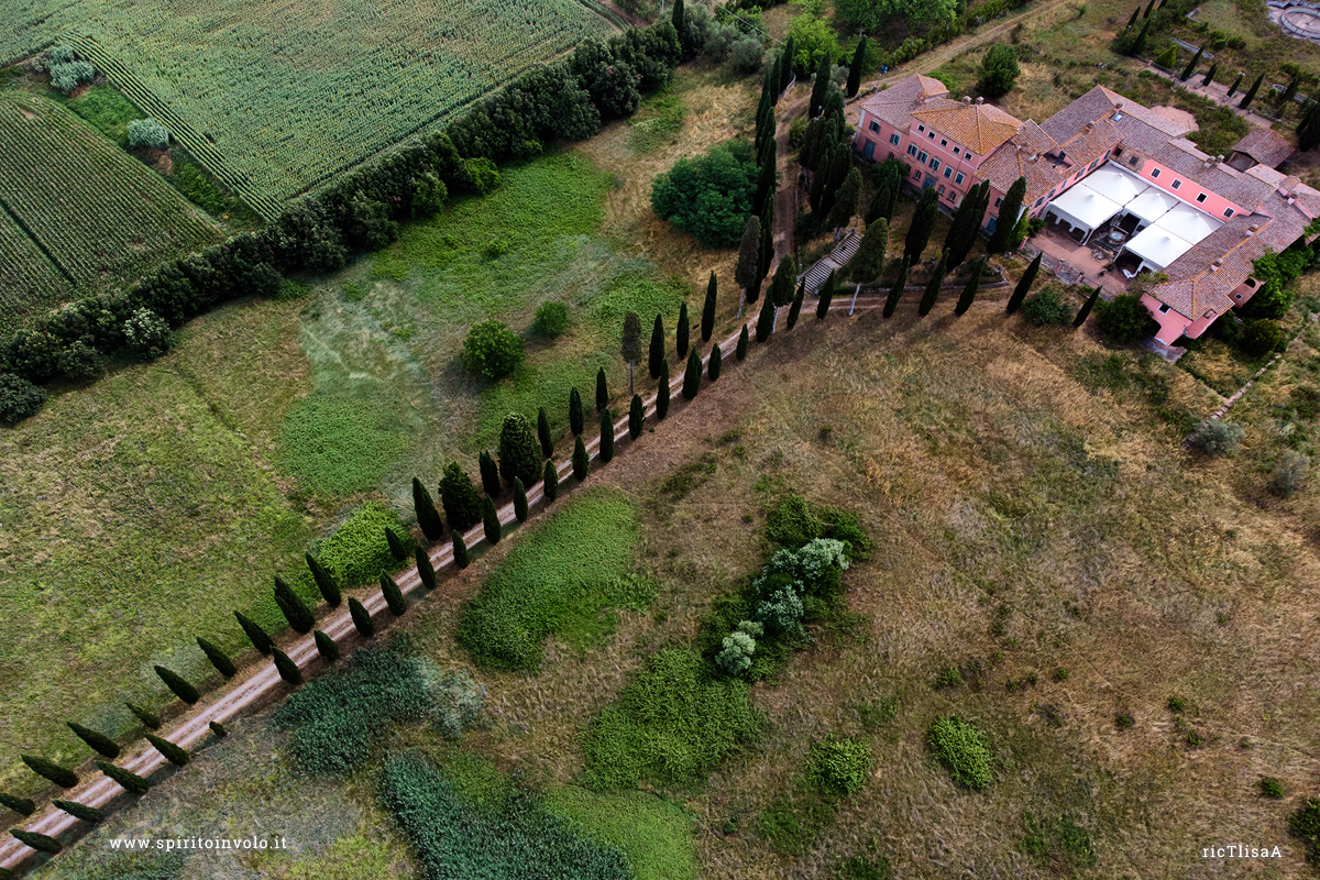 Foto dal drone dell'Hotel Villa San Marco in Toscana
