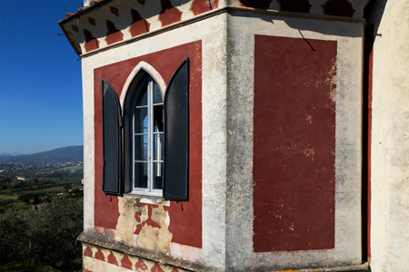 Finestra della del Torre del genovese vista dal drone