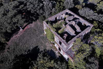 Tetto della villa del polacco visto dal drone