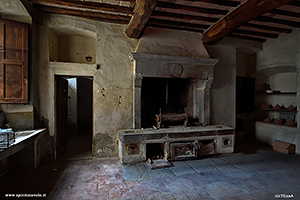 Foto del salone affrescato della villa la silenziosa