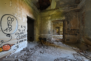 Stanze con graffiti a Villa Minetta