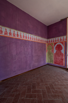 Stanza color viola di Villa Morazzana 